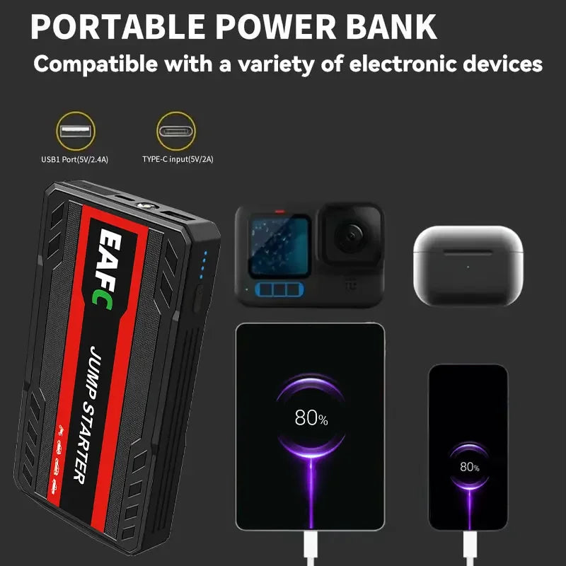 12V Portable Car Battery Jump Starter